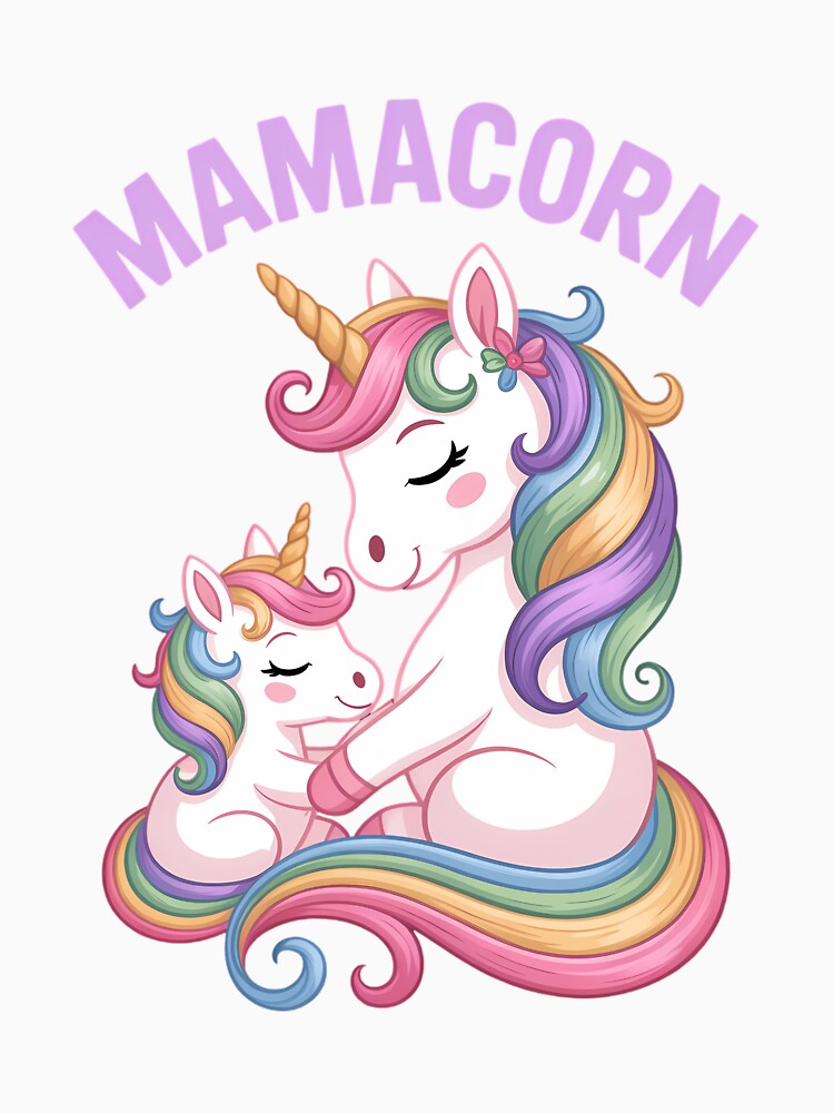 Mamacorn Mom Baby Girl Daughter Unicorn Mother's Day by PunkNation-Arts