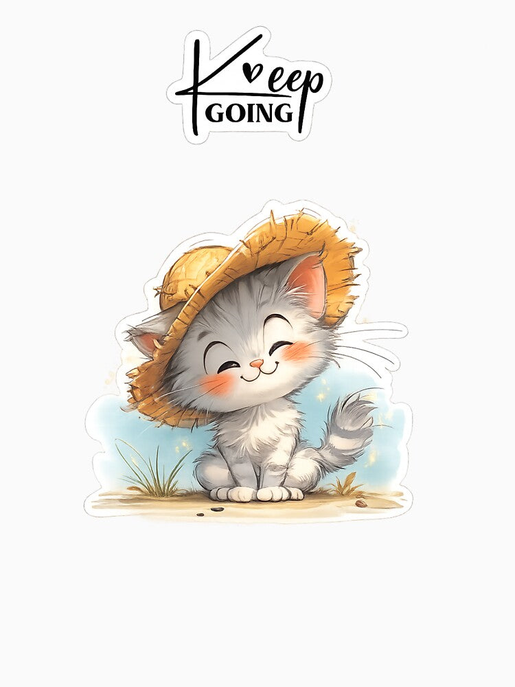 Keep Going Cute Kitten Motivation by Reshmakhan
