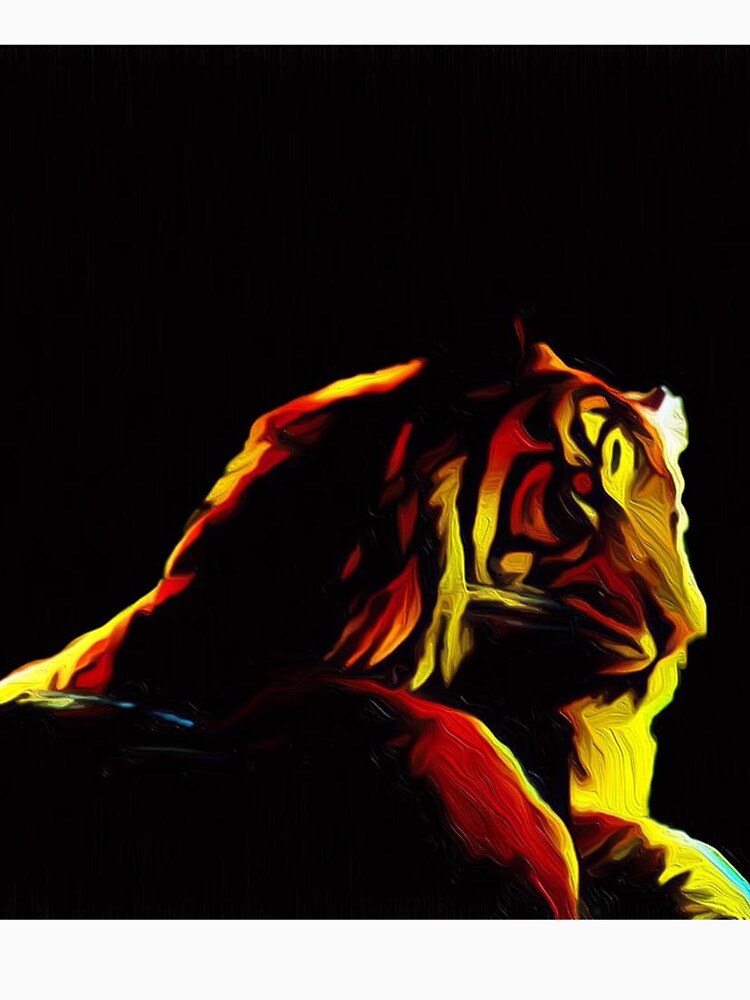 Tiger on Black by LisaMPierce1990
