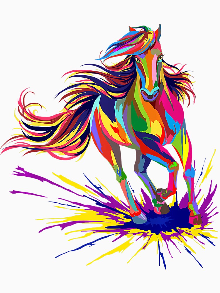 Horse Watercolor Horse Riding Funny Horses Animal Lover by EmilyPippin