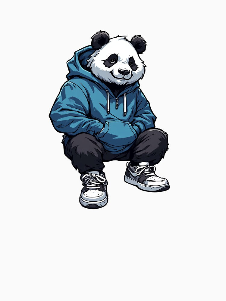 Chill Panda Vibes – Urban Cartoon Streetwear Panda Mascot by Aesthicer