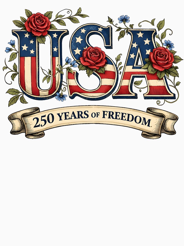 Floral States of America USA 250 Year Of Freedom 1776 2026 by pansak