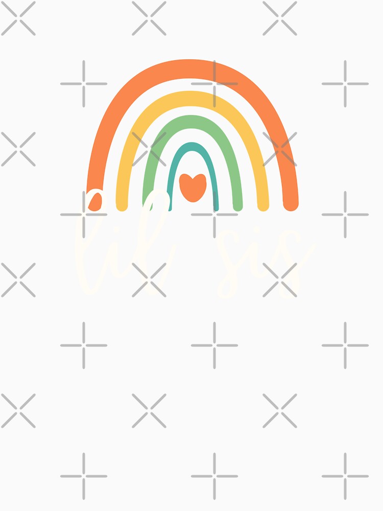 Lil Sis - Colorful Rainbow - Heart - Family Reunion by patternjp