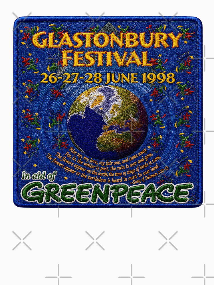 Glastonbury Festival 1998 - Embroidery style by DravensApparel