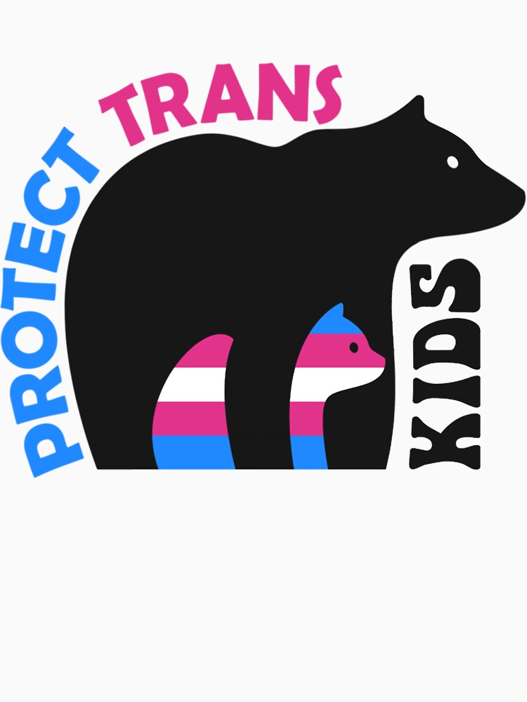 Protect Trans Kids Bear Mom and child Transgender LGBT Pride month by hasbury8