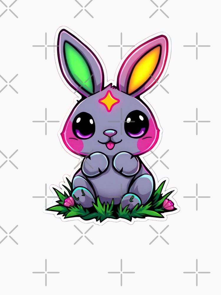 cute Easter purple space bunny Sticker,cute easter,Happy Easter,Easter Day,easter illustration by Expressions-Sel
