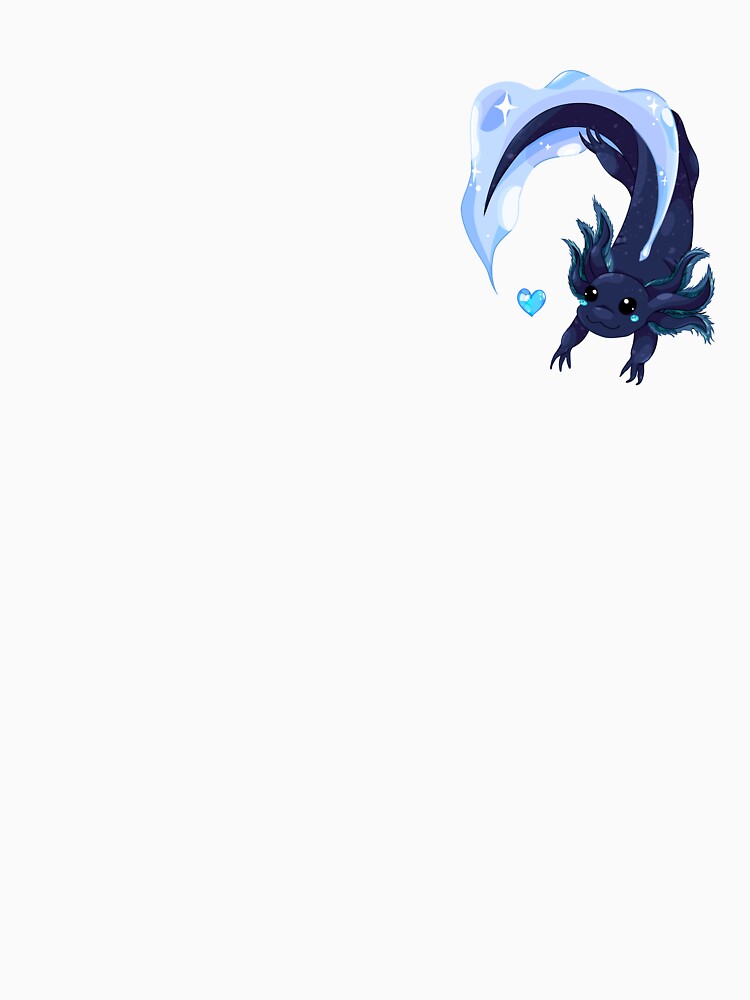 Melanistic Axolotl by SadWormHours