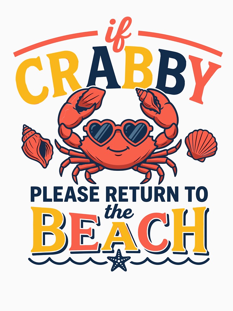 Retro Sunglasses Crab Beach Vacation Quote by KroghDs