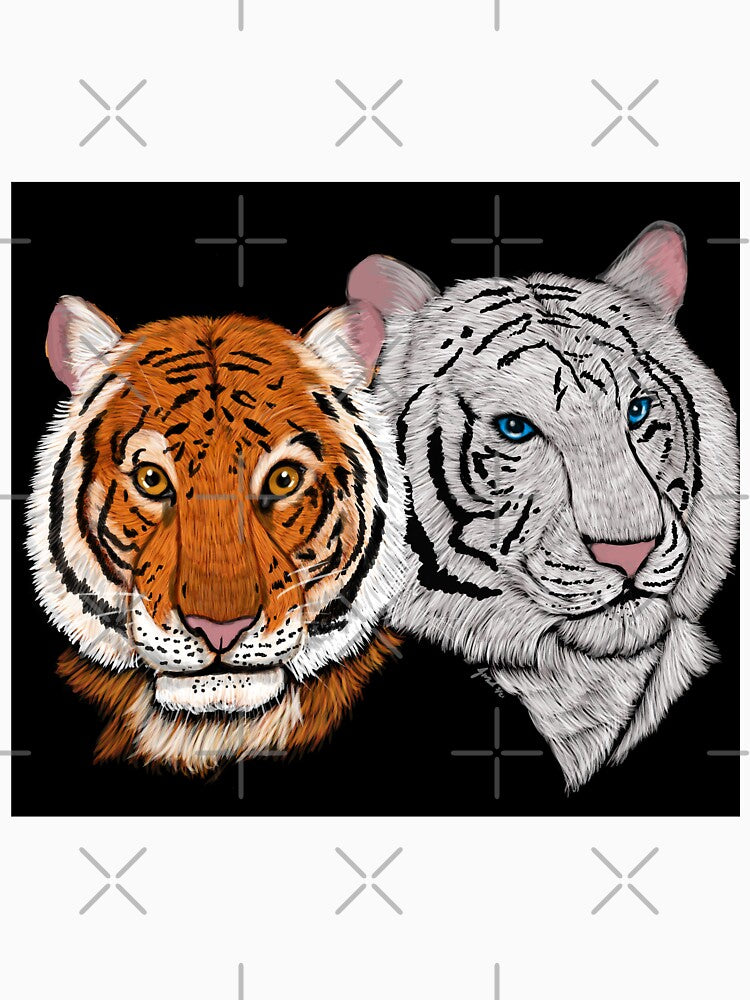 Orange and White Tigers by artbyjodysanner