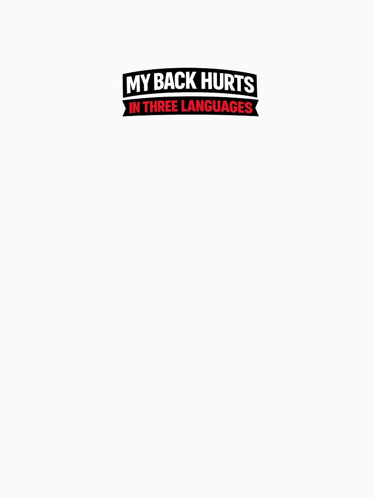My back hurts in three languages by SimplyWorking