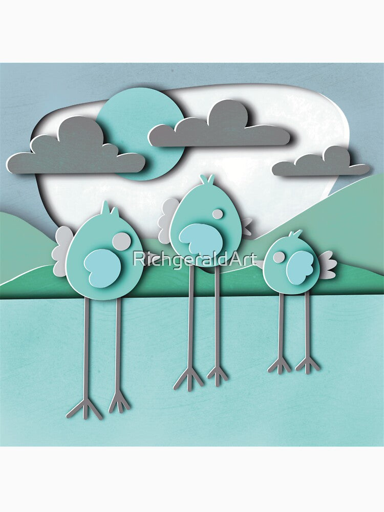 Adorable baby chicks - mint by RichgeraldArt