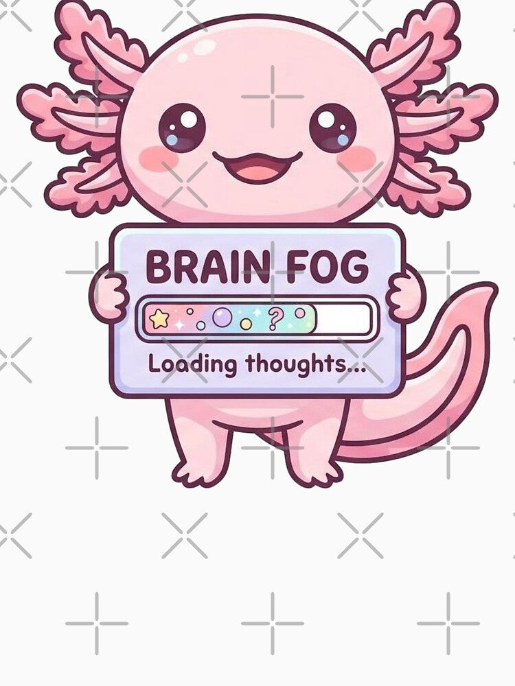 Kawaii Axolotl Brain Fog Loading by Visual Dept.