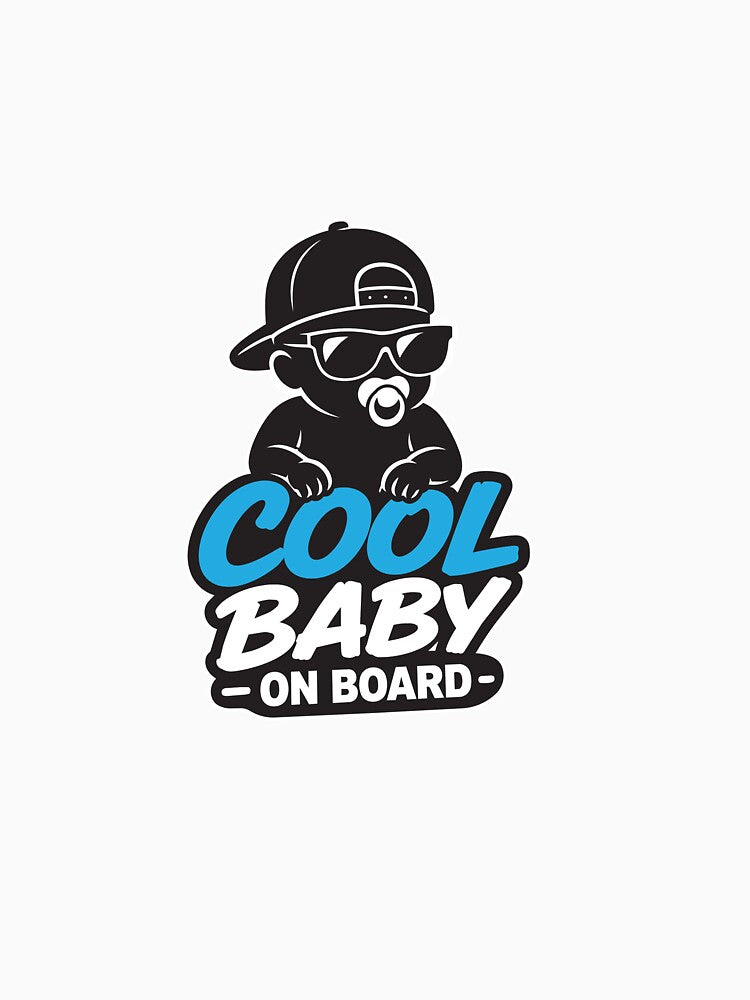 Cool Baby on Board Sticker | Funny Baby Car Decal by GraphicsMark