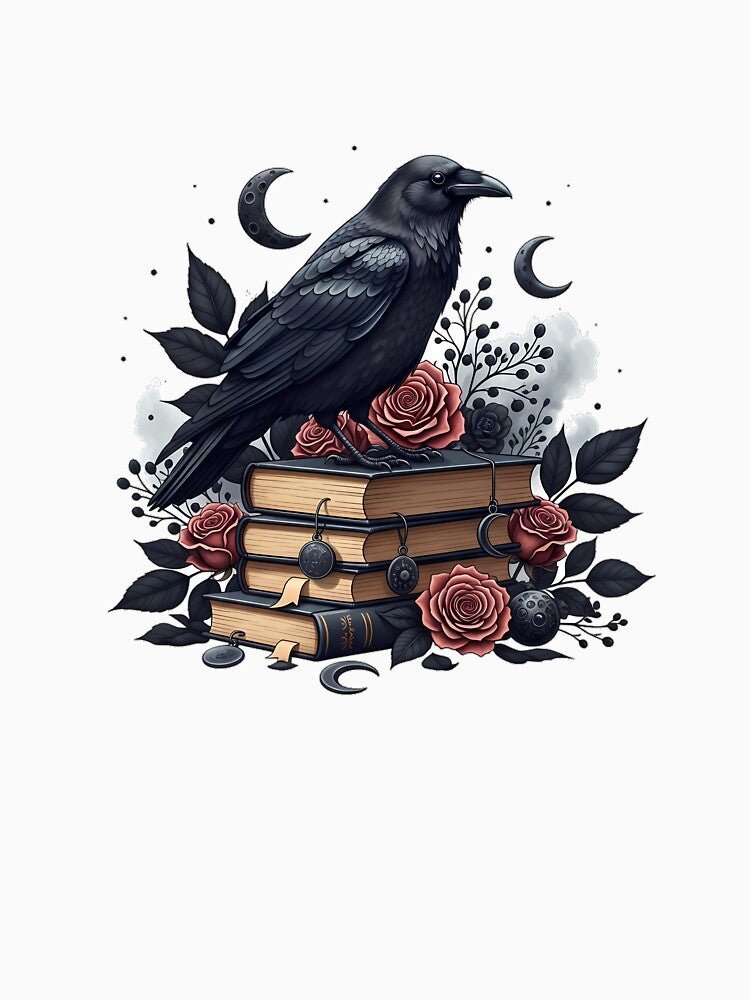 Raven Book Stack Gift by IllumeInk