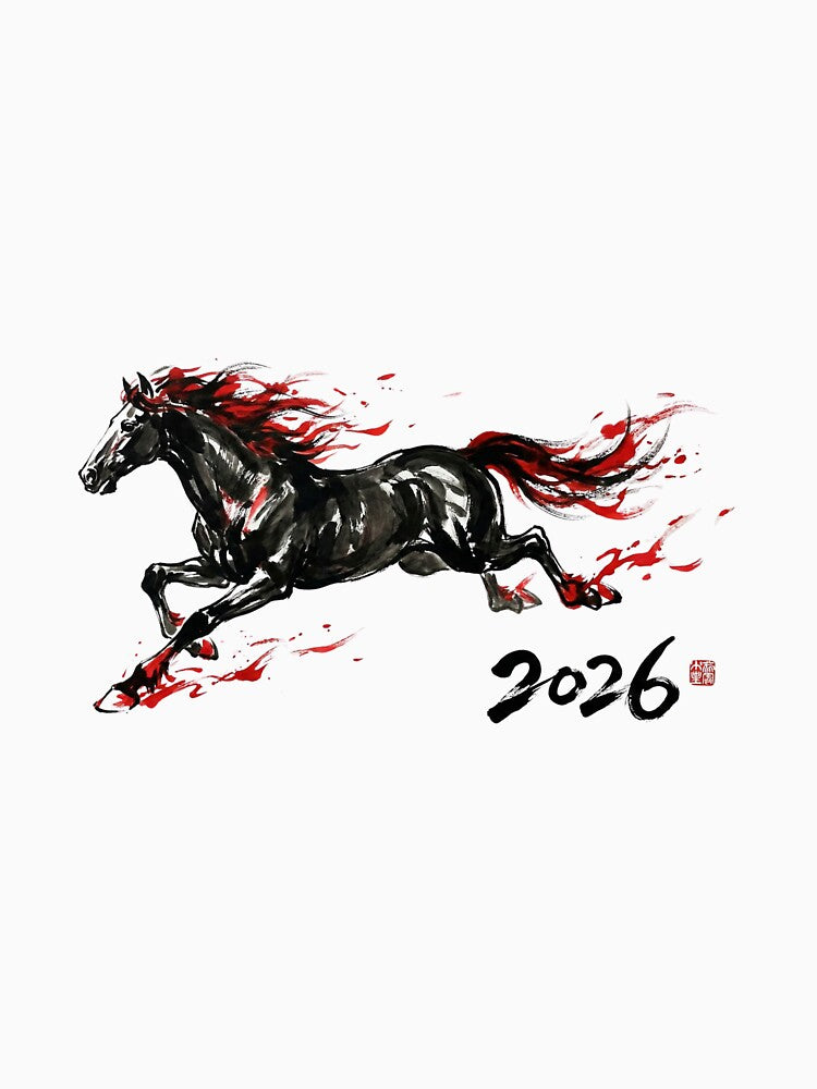 2026 Year of the Fire Horse - Dynamic Ink Wash Art V.3 by xMErCUrY03x