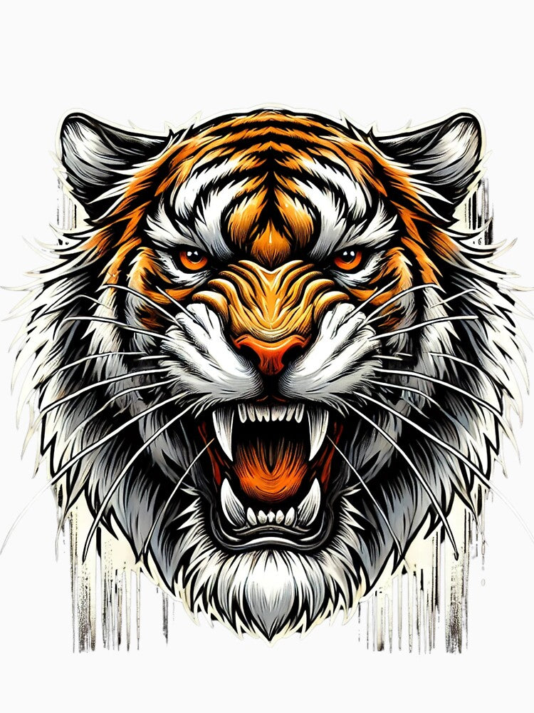 Brave And Fearless Tiger by Misterzino Classic