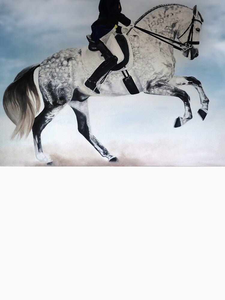 Horse. Dressage Horse doing the flying change by Kathysartroom