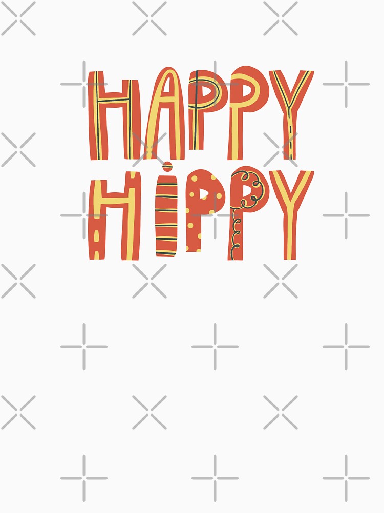 Happy hippy quote. Inspirational quote. Modern calligraphy phrase. by SolArt88