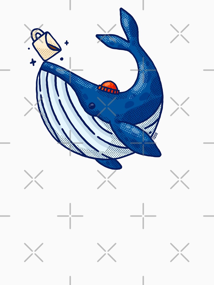 Blue Coffee Whale by taniasamoshkina
