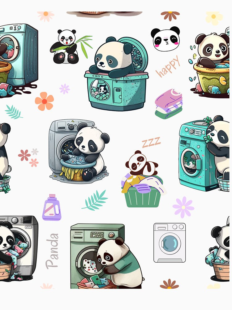 Cute Panda Colorful Pattern by lelixart