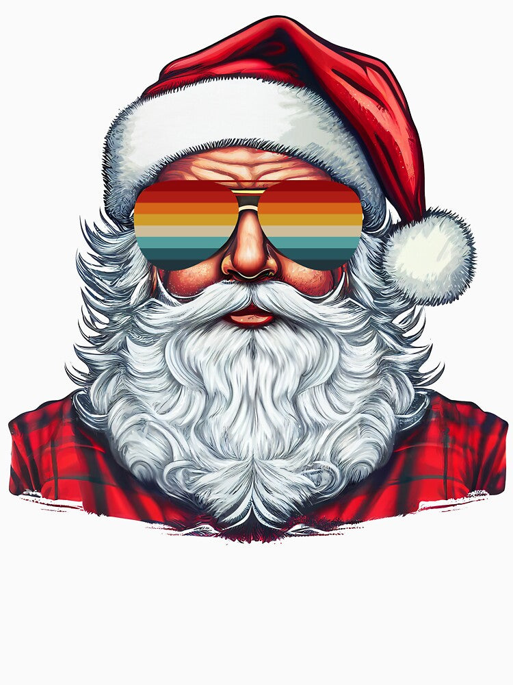 Santa Face Retro Sunglasses Christmas Men Women Boys Xmas by ZANNIX