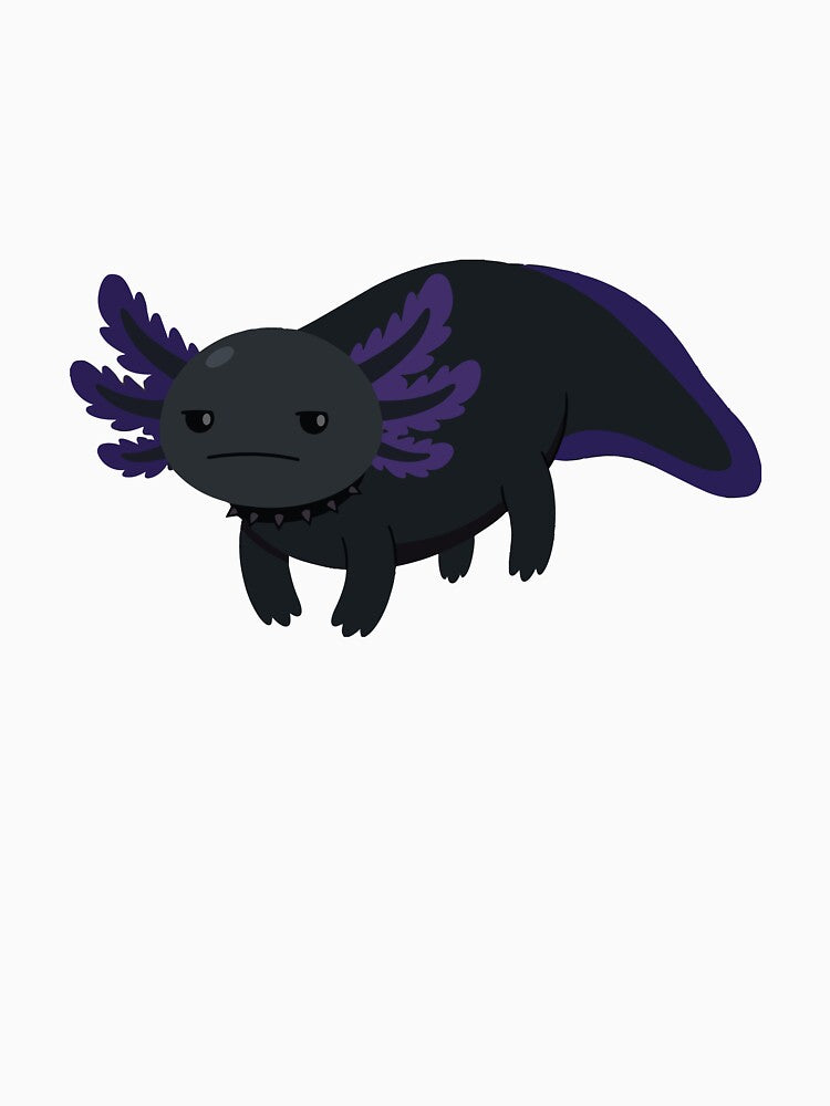 Gothxolotl Funny Goth Melanoid Axolotl by Petzzz