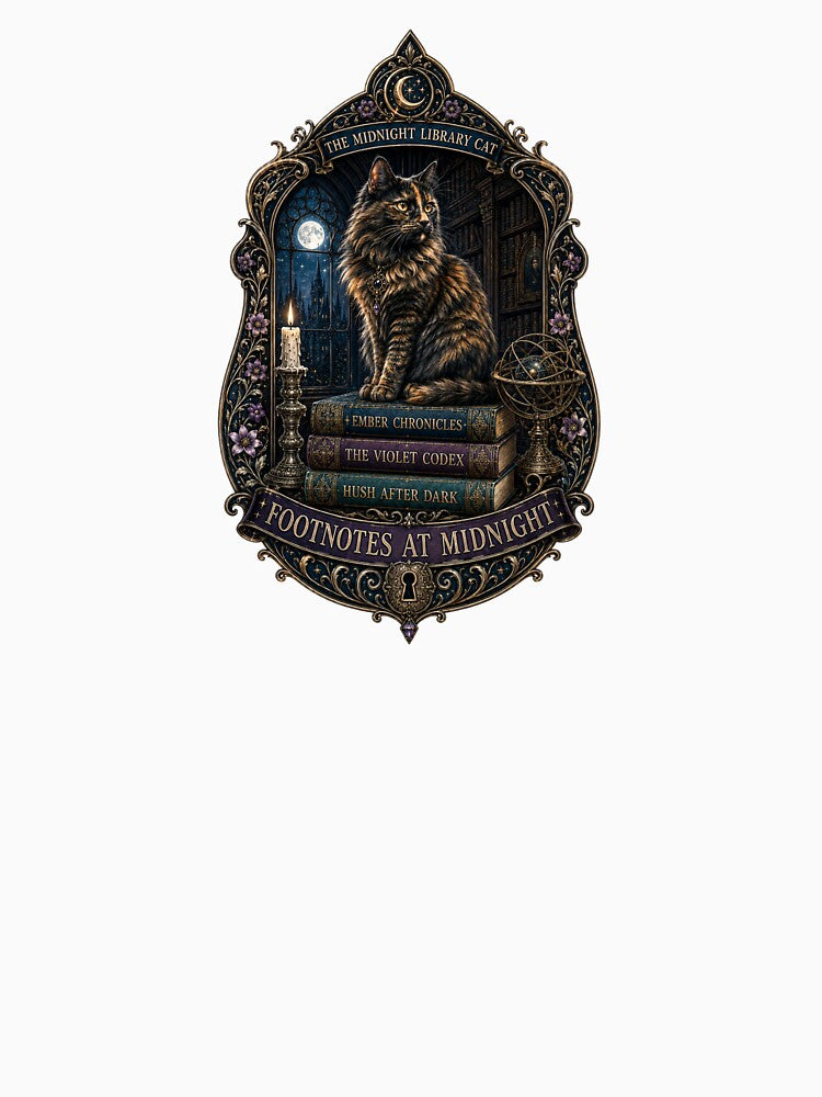 Footnotes at Midnight Gothic Cat by Soft Panic Studio