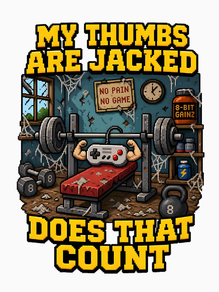 Retro Gaming Gym Pixel Art by RetroPixel Apparel