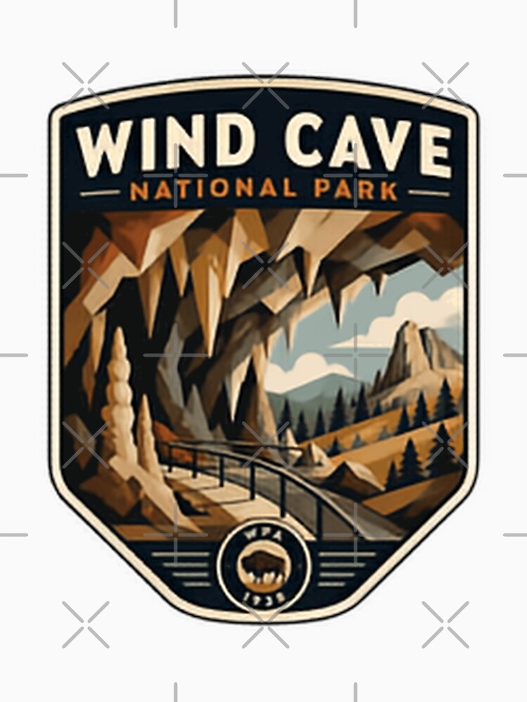 Wind Cave National Park Travel Souvenir Outdoors Visitor by Simsimah26Parks