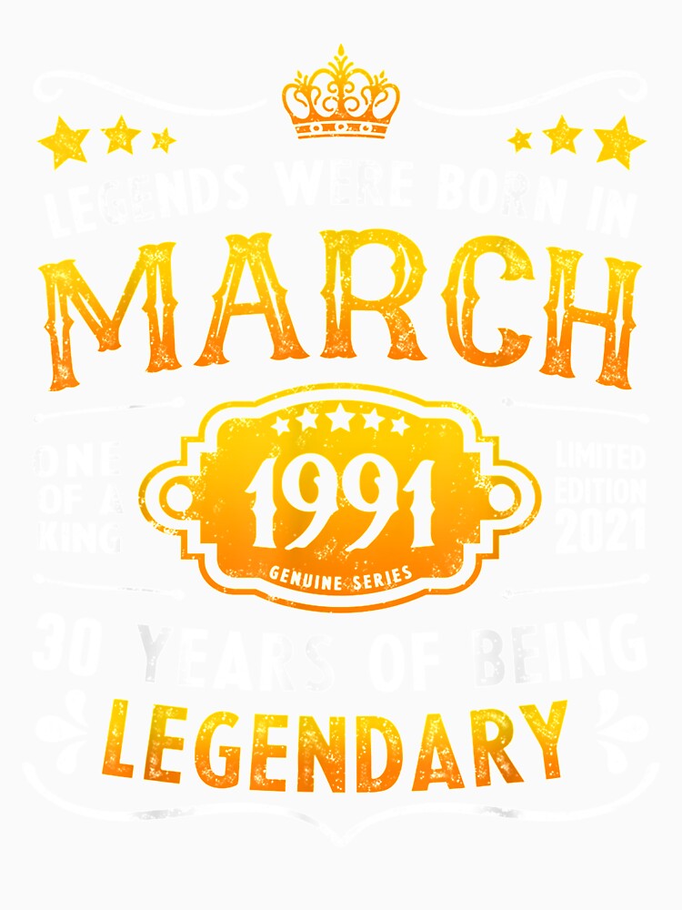 30 Years Old Men Gif March 1991 30th Birthday Gifts by aguilaro