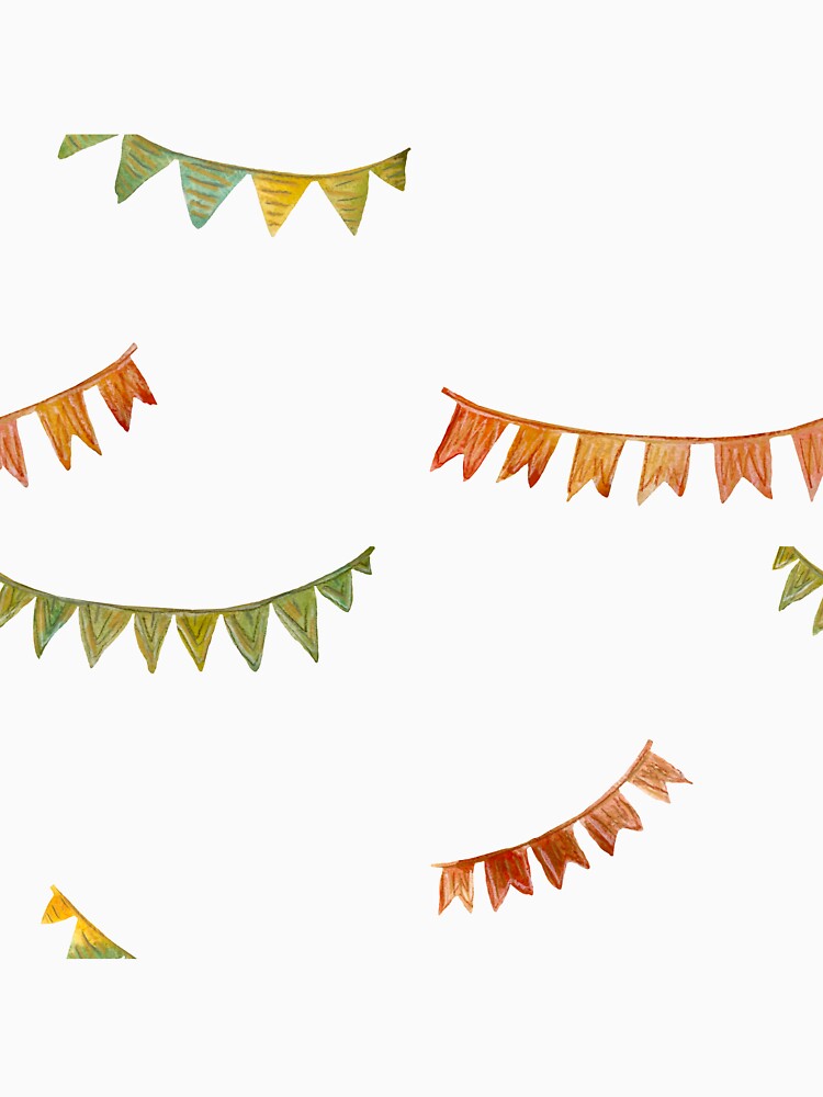 Happy birthday flags pattern a watercolor by Yana Mustafina | Boho Soulful Designs