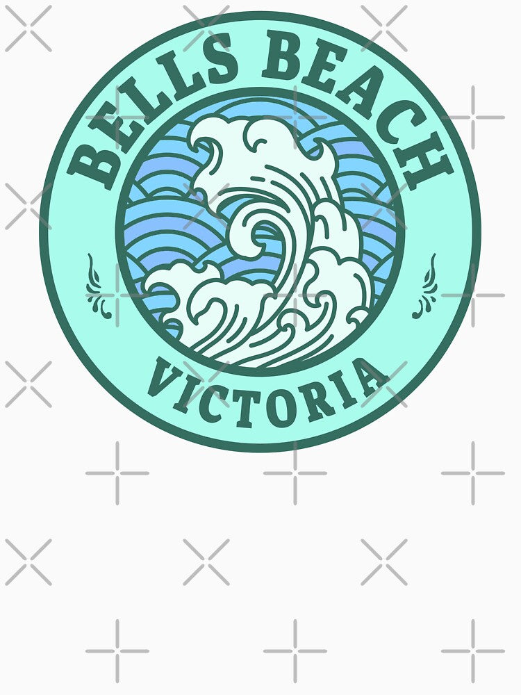 Bells Beach Waves Retro Badge by modeoftravel
