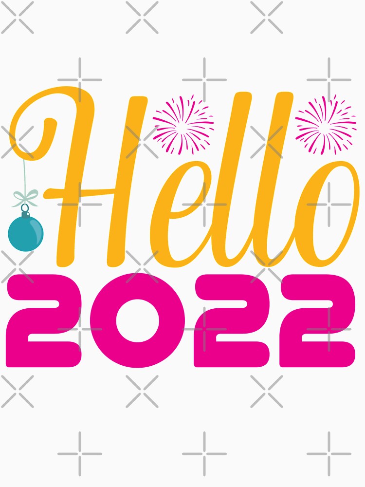 Hello 2022 Happy New Year 2022 New Years Eve Party Supplies by BhavyaBathla