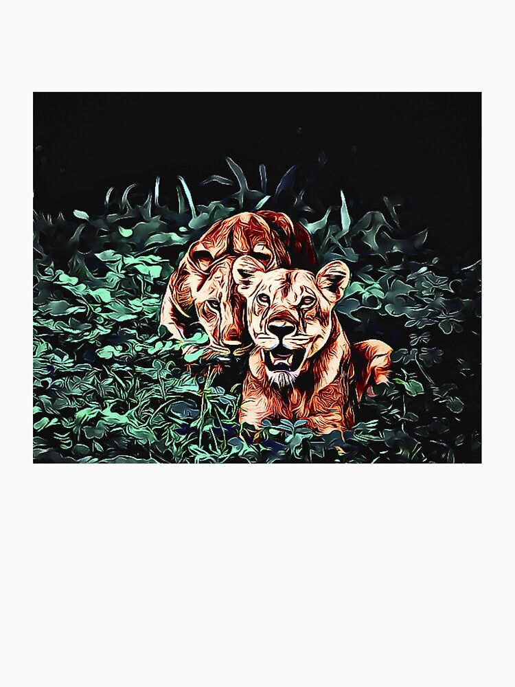 two tigers in jungle by Cedex