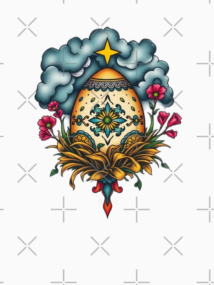 easter egg colorful vintage tatto floral ,Happy Easter,Easter Day,easter illustration by Expressions-Sel