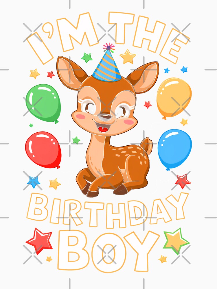 Funny Deer Birthday Boy Bday Boys Girls Kids by rafaeltto