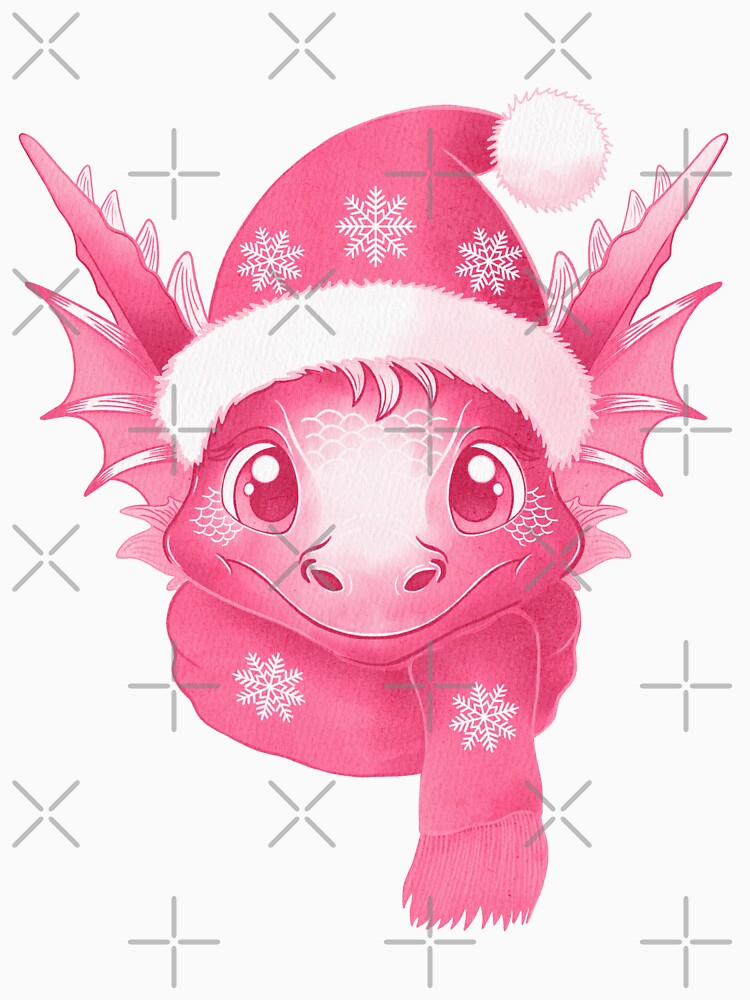 Christmas pink dragon by AngeMNunez
