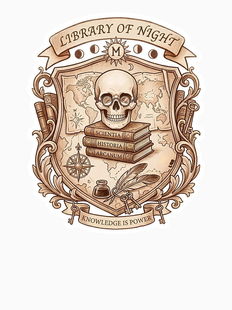 Library of Night Dark Academia Crest by L98-Studio
