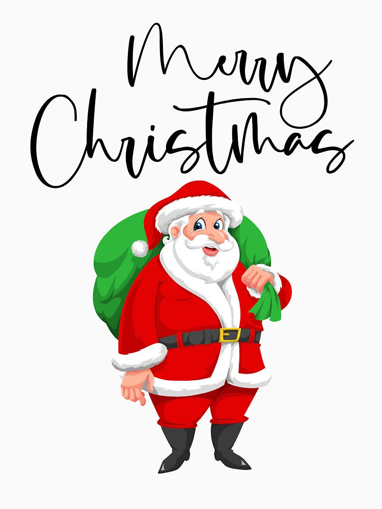 Pink Santa Wishing Merry Christmas by designforum1968