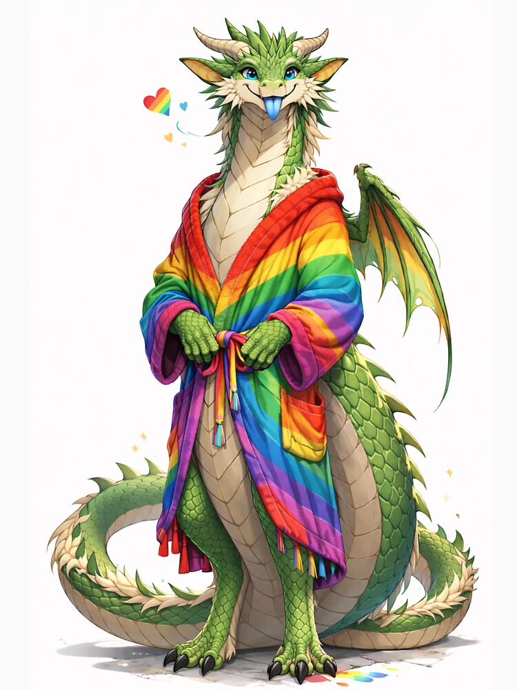 Long Noodle Dragon in a Rainbow Bathrobe - LGBTQ by TunikaSVEN93