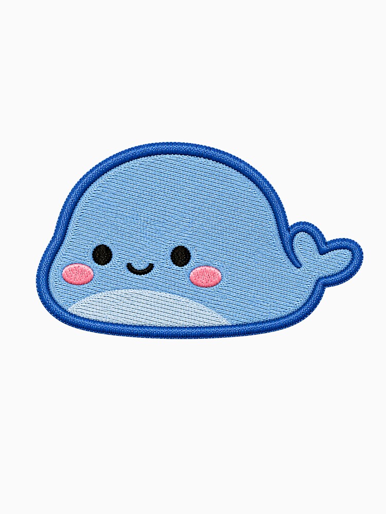 Cute Whale Blob Embroidery Patch by ColorSplash123