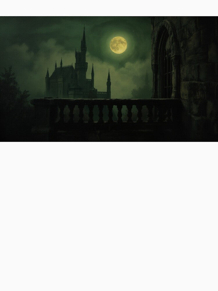Gothic Vampire Castle Under Full Moon by StudioForge