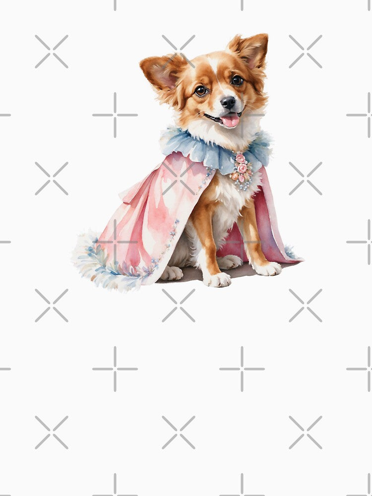Watercolor Dog Wonderland in Retro Attire by Victoria Riabov