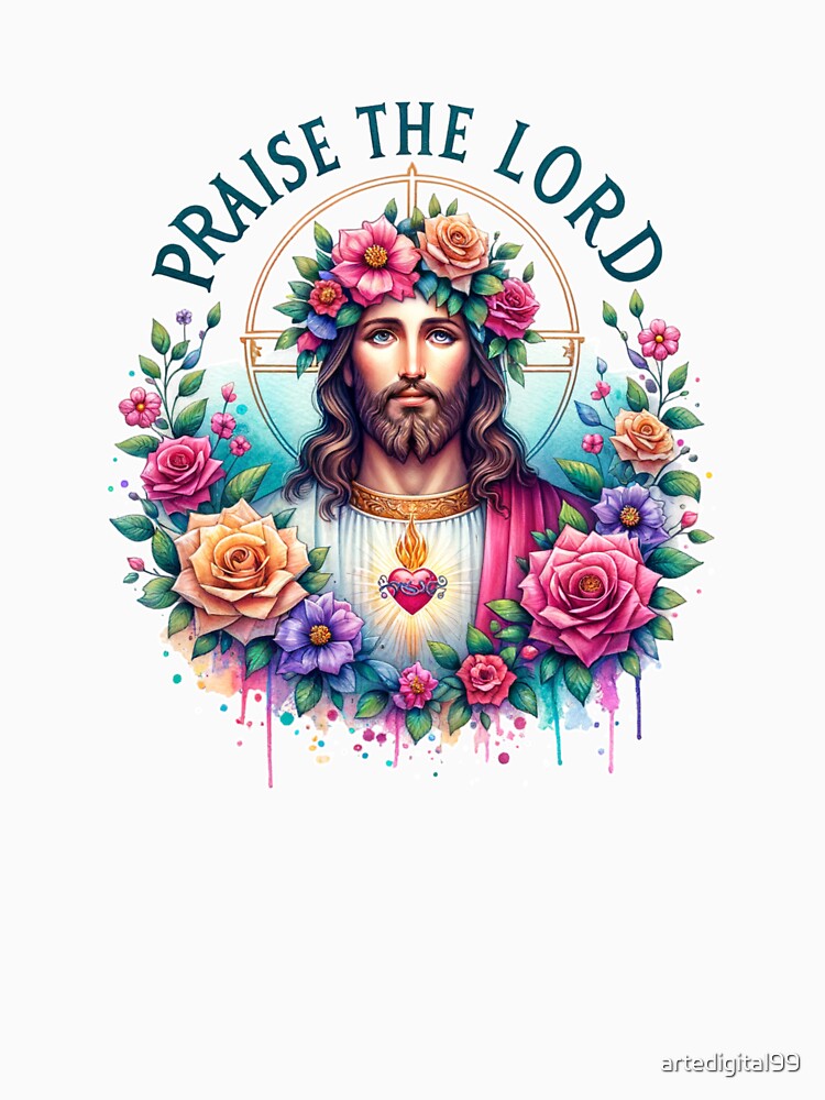 Floral Faith – Praise the Lord Religious Design by artedigital99
