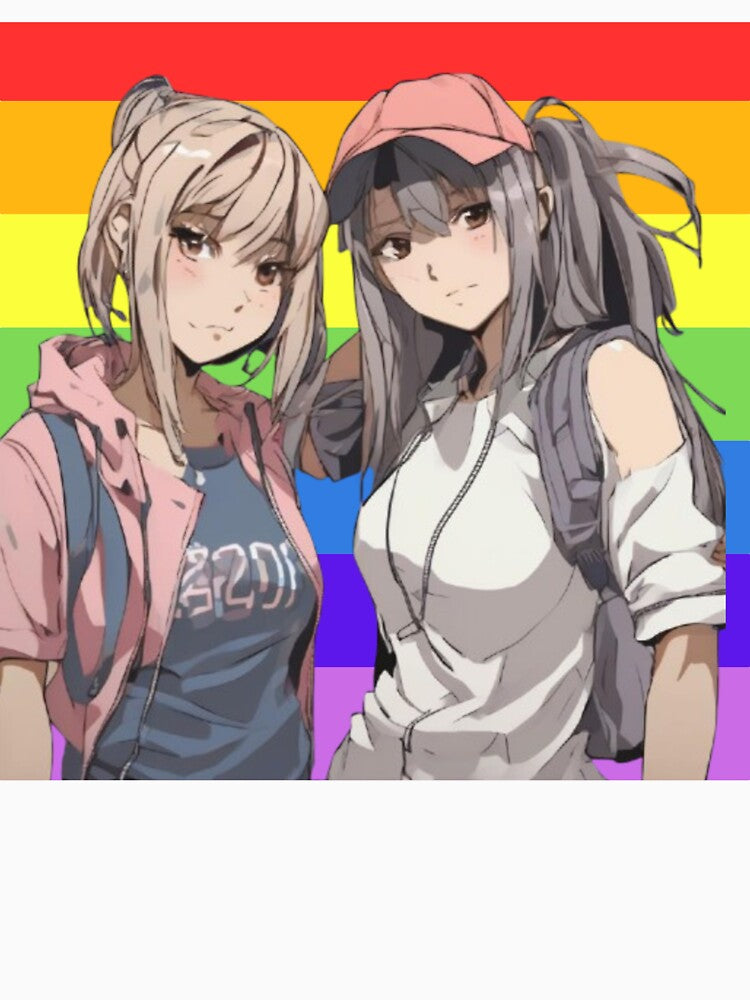 Anime Girls LGBT Pride Illustration – Rainbow Aesthetic by MarkLines