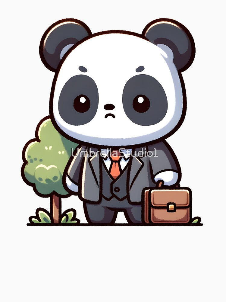 Panda Executive Ready for Work by UmbrellaStudio1