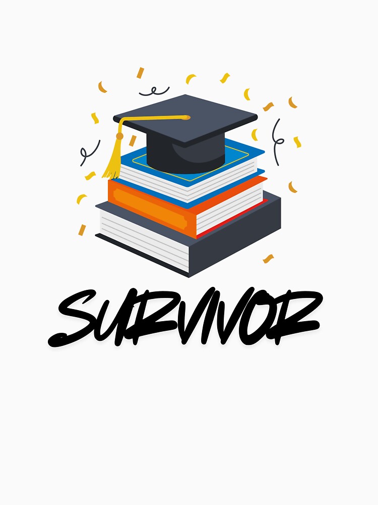 Survivor Graduation Design | Graduation Cap & Books | Class Achievement Gift by ChooseAndPrint