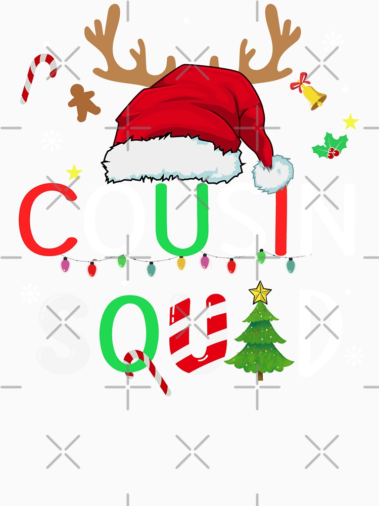 Cousin crew christmas shirt, matching Cousin christmas reindeer santa 2023 shirt by ZAIN JAMAL