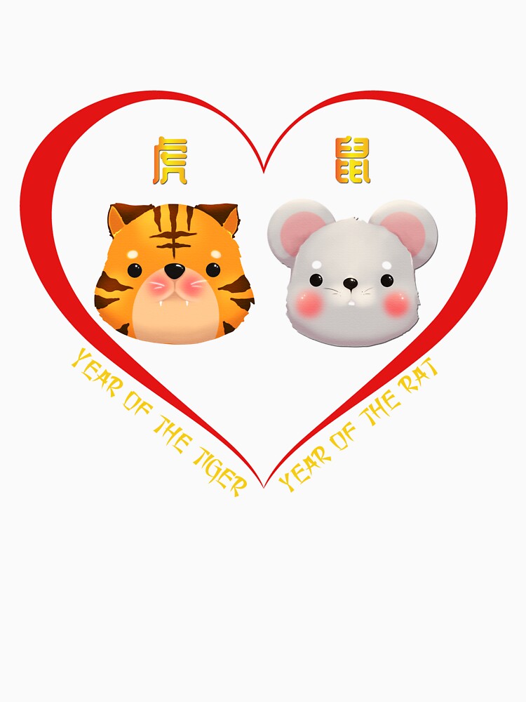 Year Of The Tiger And Year Of The Rat Couples Cute Chinese Zodiac Animals by Karry-Pat