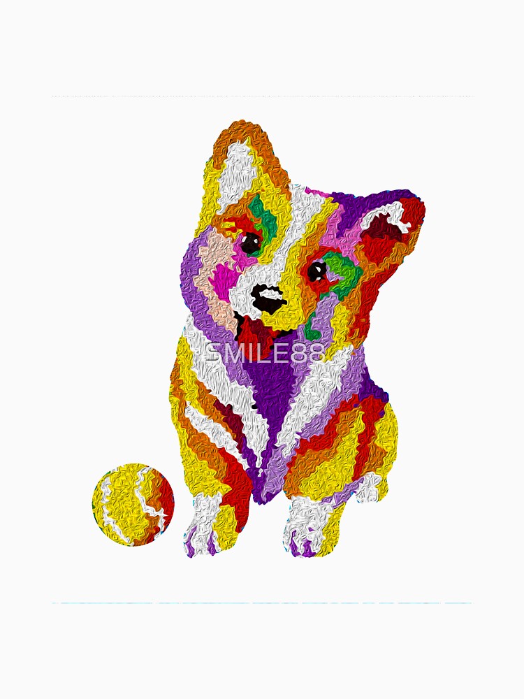 colorful baby corgi by SMILE88